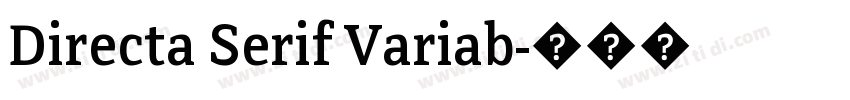 Directa Serif Variab字体转换